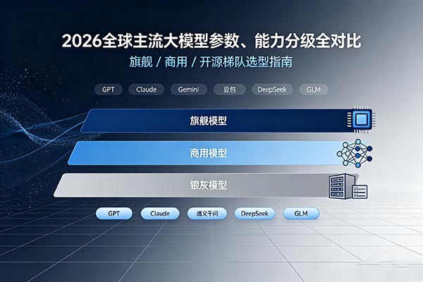 2026全球主流大模型参数、能力分级全对比：旗舰/商用/开源梯队选型指南