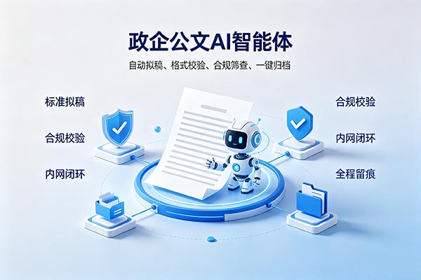 政企公文AI智能体：自动拟稿、格式校验、合规筛查、一键归档