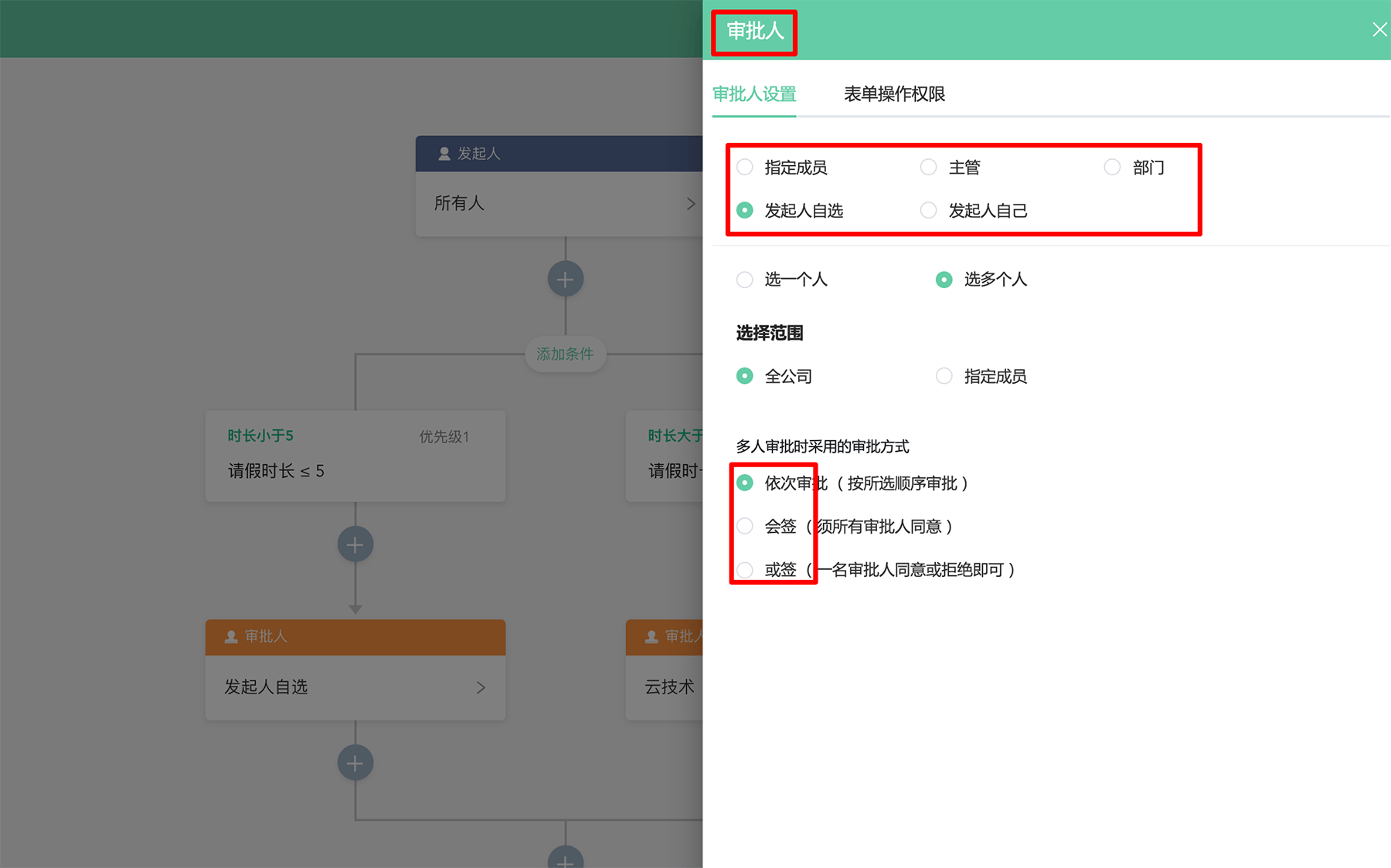 OA系统审批流程审批人设置