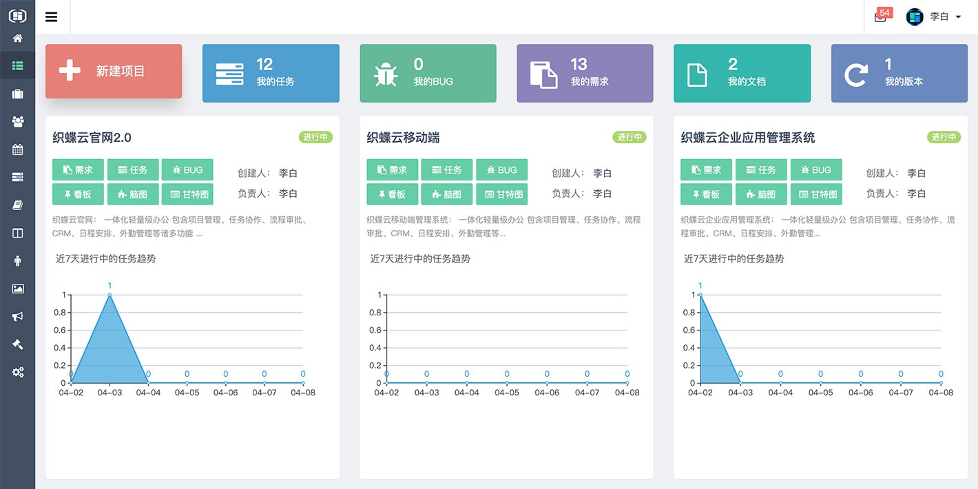 织蝶云全新系统